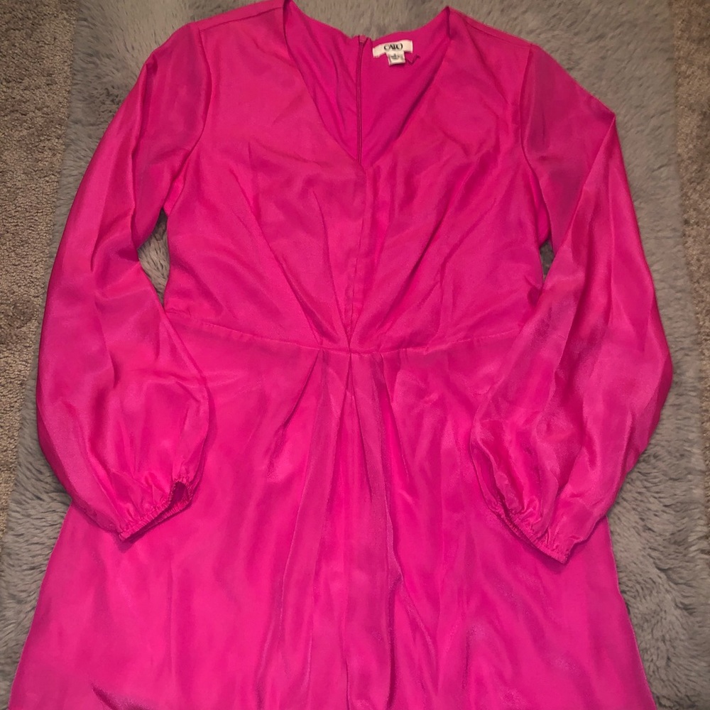 NWOT Cato Long Sleeve Hot Pink Romper